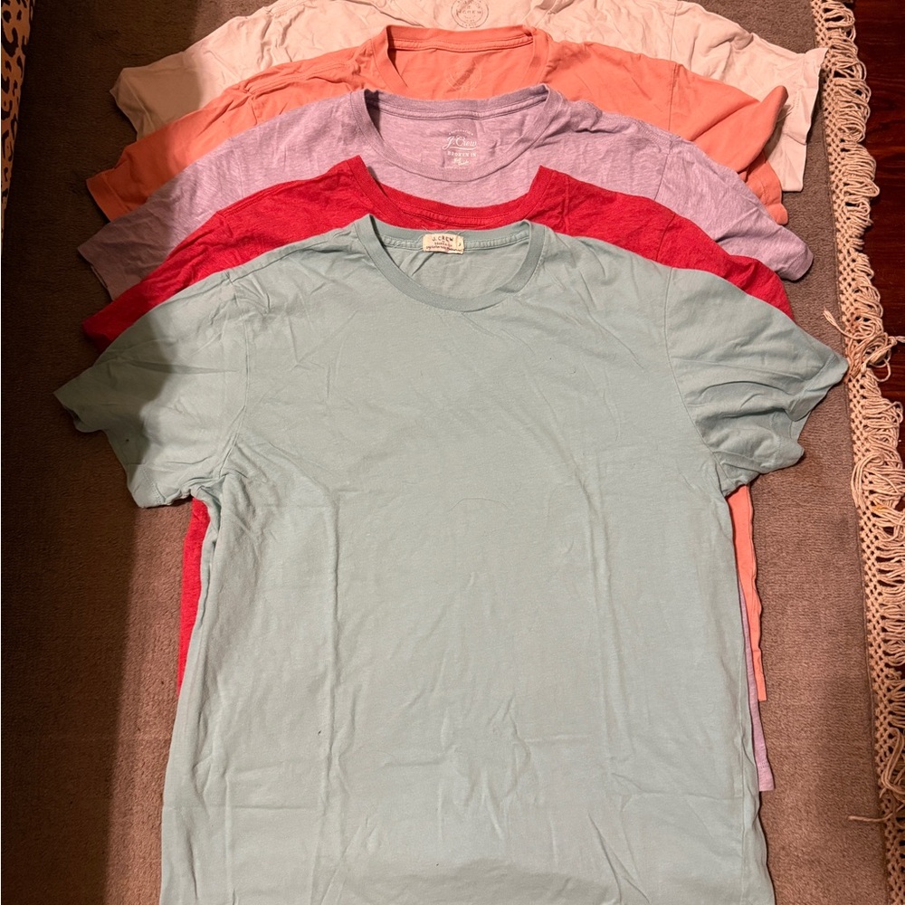 J.Crew Men’s T-Shirt Bundle Lot 6 Size Large 100% Cotton Casual Tees - Picture 8 of 9